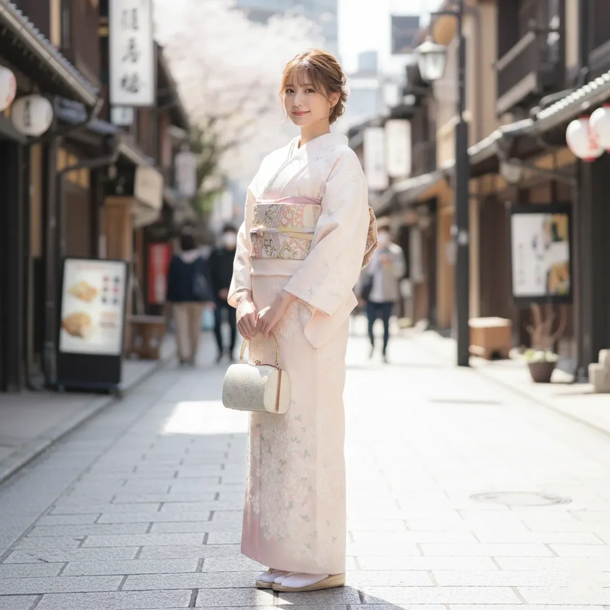 訪問着を着た女性